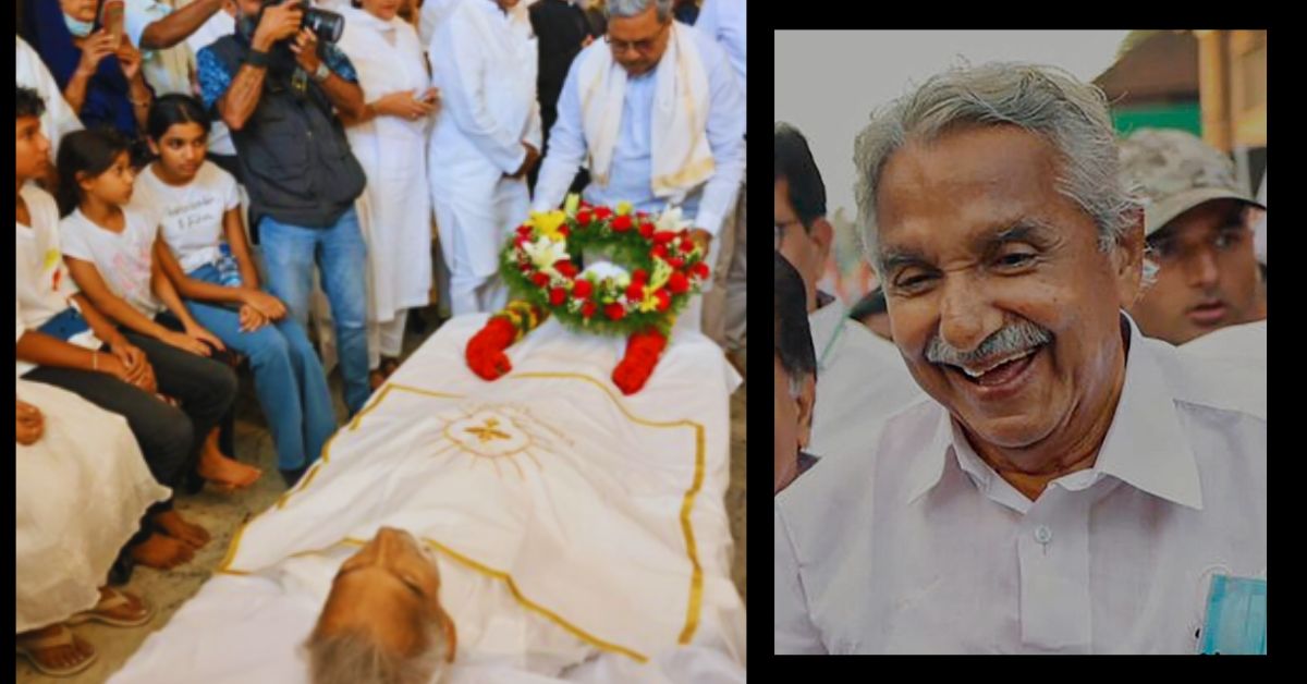 CM Siddaramaiah Tribute to Former CM Oommen Chandy