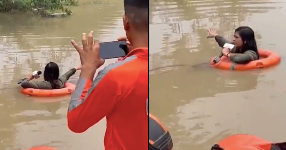 Journalist drowned in neck-deep water, pictures from NDRF; Viral video angers many: Delhi floods