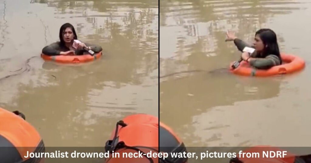 Journalist drowned in neck-deep water, pictures from NDRF; Viral video angers many: Delhi floods