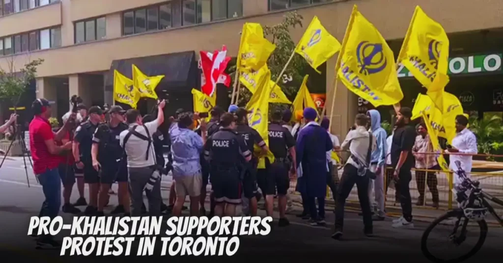 Pro-Khalistan Supporters Protest in Toronto