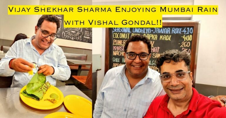 Paytm Founder Vijay Shekhar Sharma Enjoys Mumbai Rain with Vishal Gondal!!
