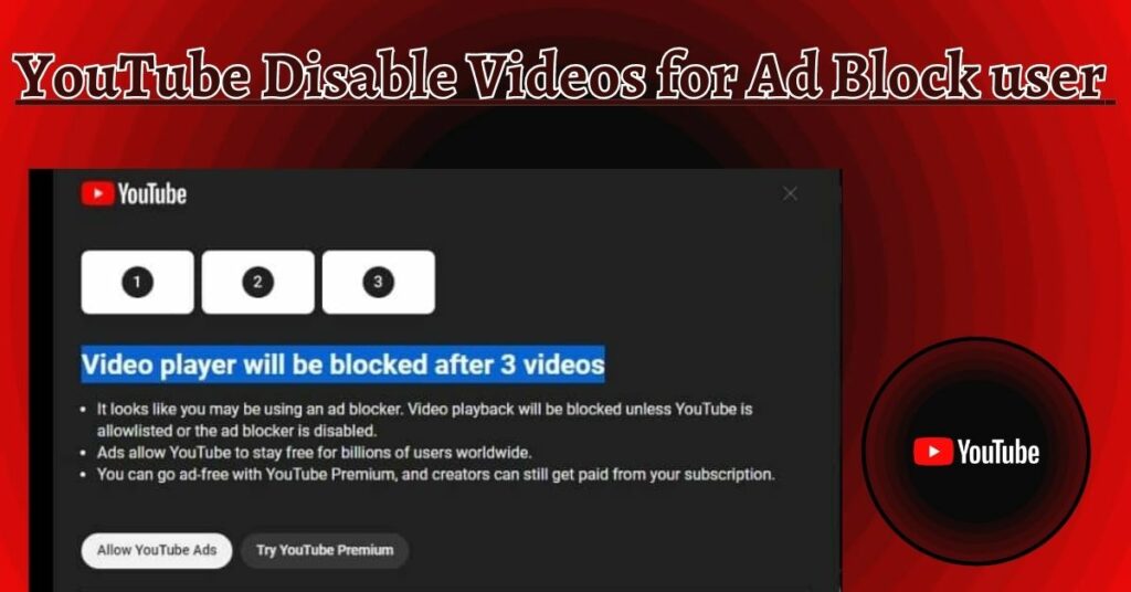 YouTube Disable Videos for Ad Block user