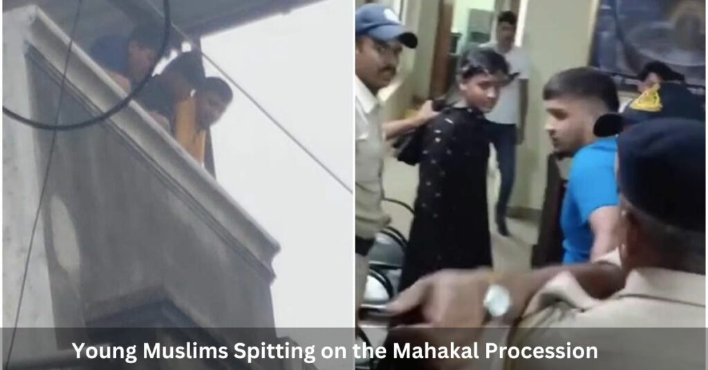 Young Muslims Spitting on the Mahakal Procession