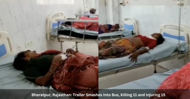 Trailer Smashes Into Bus