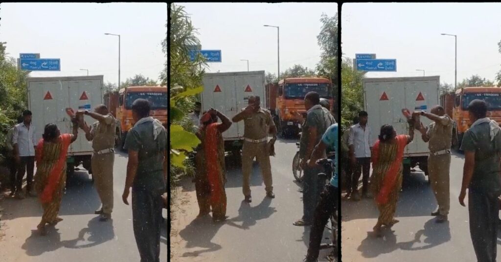 In Ghaziabad Woman Driving E-rickshaw Pelts Inspector With Slippers, Watch Video Goes Viral