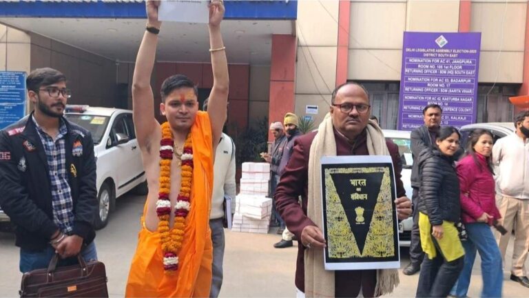 Transgender candidate Rajan Singh files nomination for Kalkaji seat in Delhi assembly elections